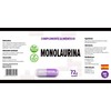 Monolaurin 500mg 120 Vegan Capsules, Laboratory Tested, Non-GMO, No Fillers