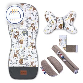 Bambi Dream Breathable Seat Cover Pushchair Seat Cover Buggy Summer Pushchair Accessories Universal Pushchair Insert with Anti-Shock Cushion Buggy Insert Summer