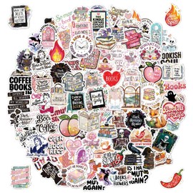 150 PCS Bookish & Romance Book Stickers – Holographic Vinyl Decals for Kindle, Laptop, Journal, Scrapbook, Water Bottles | Cute Waterproof Reading Sticker Pack for Book Lovers