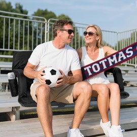 Sportneer Stadium Seat for Bleachers with Back Support, Bleacher Seat with Backrest and Wide Padded Cushion Stadium Chair with Armrests 6 Reclining Positions for Sport Events Camping Parks Concerts