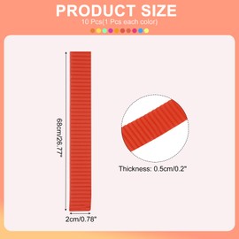 Rebower Corrugated Cardboard Paper Sheets, Corrugated Paper Cardboard Inserts [for Craft and DIY Projects] - 0.8x26.7 Inch/Regular 10 Assorted Colors/1 Set