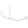 Naiture Neo-Angle Shower Curtain Rod Aluminum with Ceiling Support, 18-1/2"