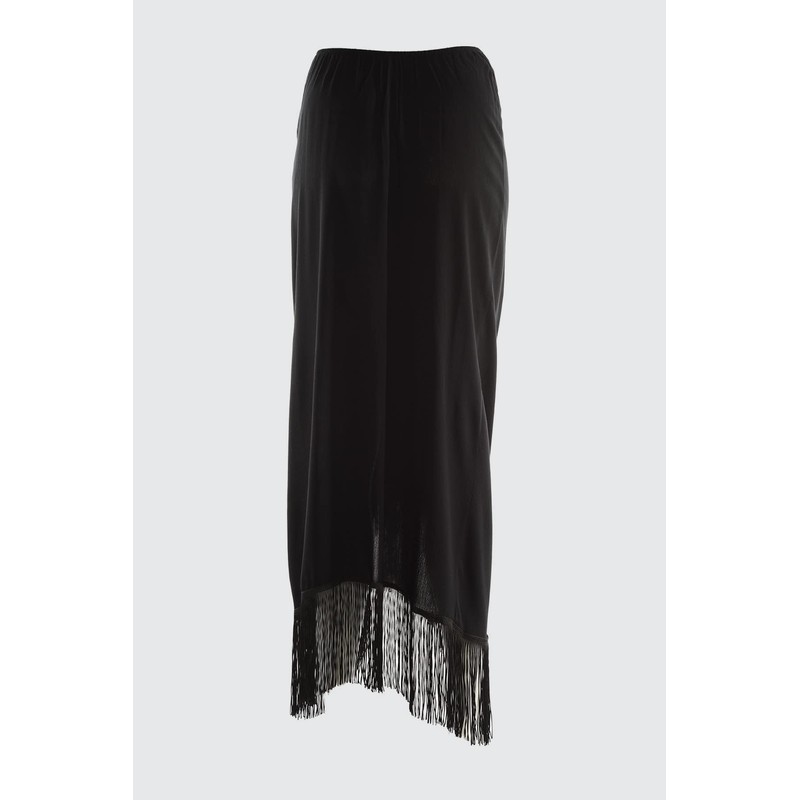 TRENDYOL Damen Quaste Viscose Sarong Rock Skirt, Schwarz, 42 EU