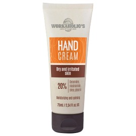 Workaholic's - Ceramide Handcreme für trockene und rissige Hände, Hand Cream mit Niacinamide, Sheabutter und Glycerin, optimale Handpflege für Männer und Frauen, schnell einziehend, 75 ml