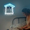 Read More Books Neon Sign, Cute Ghost Reader LED Sign