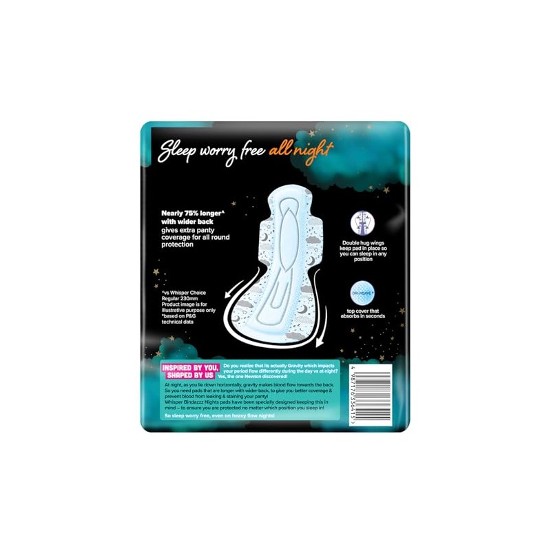 Whisper Ultra Night - Almohadillas sanitarias para mujer, XXXL 20