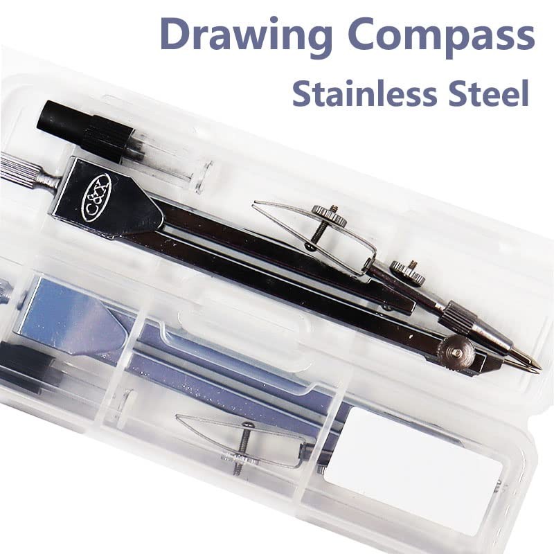 YUANCOX Geometry Rulers and Compass Set Student Drawing Compass Rulers