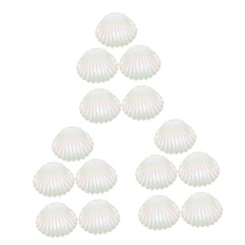 HOMOCONO Pack of 15 Boxes with Mother of Pearl Effect Candy Containers for Parties Plastic Candy Containers Party Favour Container Shell Jewellery Plates Candy Jars For