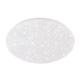 Briloner Leuchten LED ceiling light with star-colored decor, light color ceiling lamp: neutral white, D: 28 cm, 15W, 1200 lumens, white, metal, integrated, 12 W, 28 x 28 x 9.5 cm [Energy Class A +]
