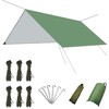 dvSRFw Tent Tarpaulin, 3 m x 3 m, Waterproof Tarp