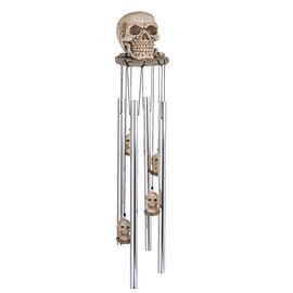 StealStreet SS-G-41877 Wind Chime Round Top Skull Hanging Garden Porch Decoration Windchime