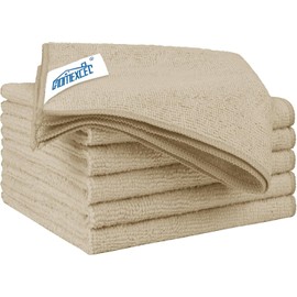 HOMEXCEL Brown Microfiber Cleaning Cloth 6 Pack 12.5 x 12.5 inch Microfiber Towels for Cars Ultra Absorbent Car Washing Cloth Lint Free Streak Free