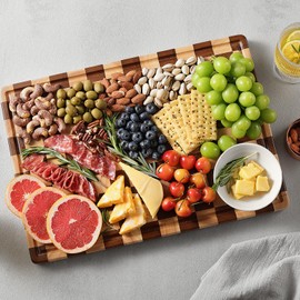 Acacia Wood Cutting Board for Kitchen – Chopping Board with Grooves & Handles, Large Wooden Cutting Board for Meat, Vegetables, Fruits, Cheese and Fruits Ideal Kitchen Gifts