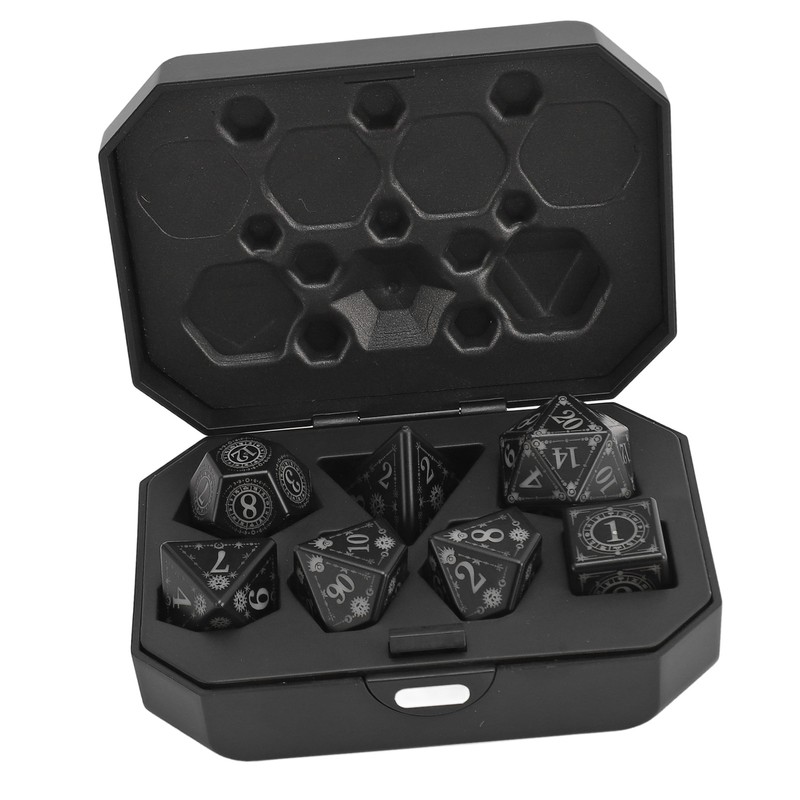 7pcs Electronic Dice LED Rechargeable with Charging Compartment Light Up
