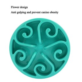JDYYICZ Pet Dog Slow Feed Interactive Dish Ease Bloating for Small & Medium Dog and Cat (Blue)
