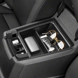 EDBETOS Center Console Organizer Compatible with 2023 2024 Chevy Colorado/GMC Canyon Accessories, Armrest Secondary Storage Box Insert Tray Coin Container (Black Trim)