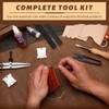 CBHGFEA 51-Piece Leather Working Kit: CBHGFEA Craft Tools Set with