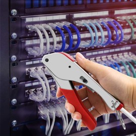 Compression Pliers Set, Cable Crimping Tool, F-Compression Tool for RG58 RG59 RG6 Connector Cable Stripper Coaxial Crimp Set