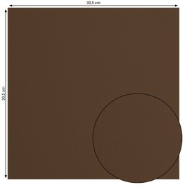 Florence Cardstock Textured - Coloured Card Making Supplies 12 x 12 inch - Brown - 20 Sheets - Coloured Paper for Scrapbooking, Card Making, Die Cutting and Paper Crafts - 216 gsm - Hazelnut