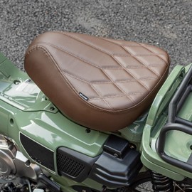 Motorcycle Leather Front Driver Seat Cushion Pad fit for Trail 125 CT125 Hunter Cub 125 2020 2021 2022 2023 2024 2025 Soft Solo Pillion Saddle, Brown
