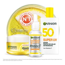 Kit Garnier Express Aclara Serum Crema Protector Solar
