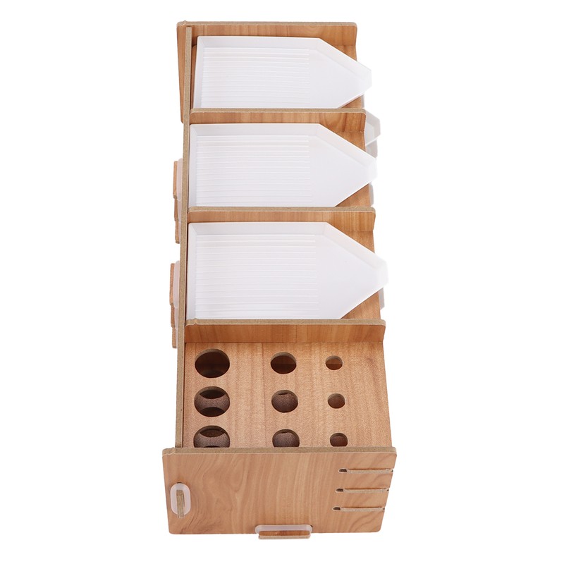 Rhinestone Drawing Tray Easy Install MultiLayer Synthetic Wood Storage Organizer