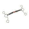 Horse Gag Ring Snaffle Stainless Steel Brass 145mm Mouthpiece Horse
