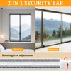Sliding Door Security Bar，17.7-50inch Adjustable Locking Window Safety Bars, Diameter