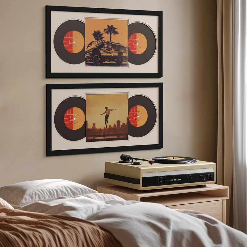 eletecpro 16x32 Record Frame for 12-inch Double LP Records Display,