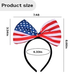 Sdopbinbin 4th of July Headband for Women Girls Independence Day Bow Headband for Kids 4th of July Decorations Independence Day Outfits for Girls Women American Flag Hair Band Bow for Kids