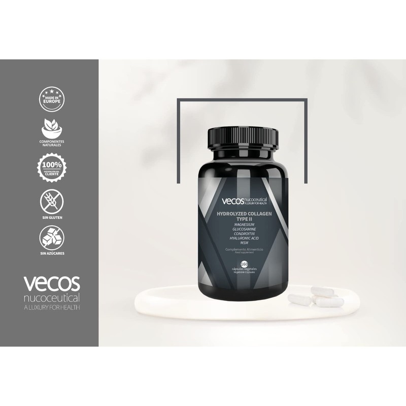 Vecos Hydrolysed Collagen Type II with Chondroitin and Hyaluronic Acid,