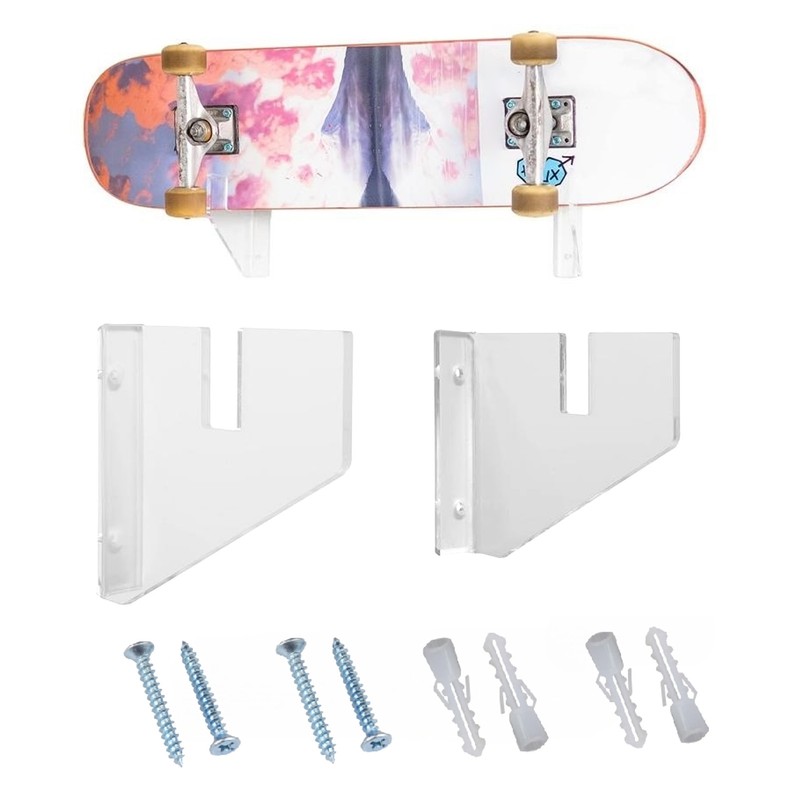 Skateboard Wall Mount Clear Acrylic Storage Display Deck Skateboard Wall