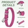 PETAXCELL Dog Collar with Bell, Pu Leather Cat Collars Pet