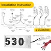 6 Inch Backlit House Numbers for Outside, Stainless Steel, LED