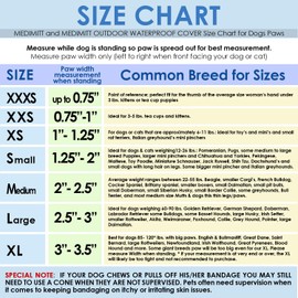 PawFlex Medimitt Paw Bandages for Dogs, Cats and Pets Medical Booties, First aid for Paws Non Slip, Non Adhesive, Breathable,Disposable, Washable, Adjustable Strap, Value Pack (Large 20-Pack)