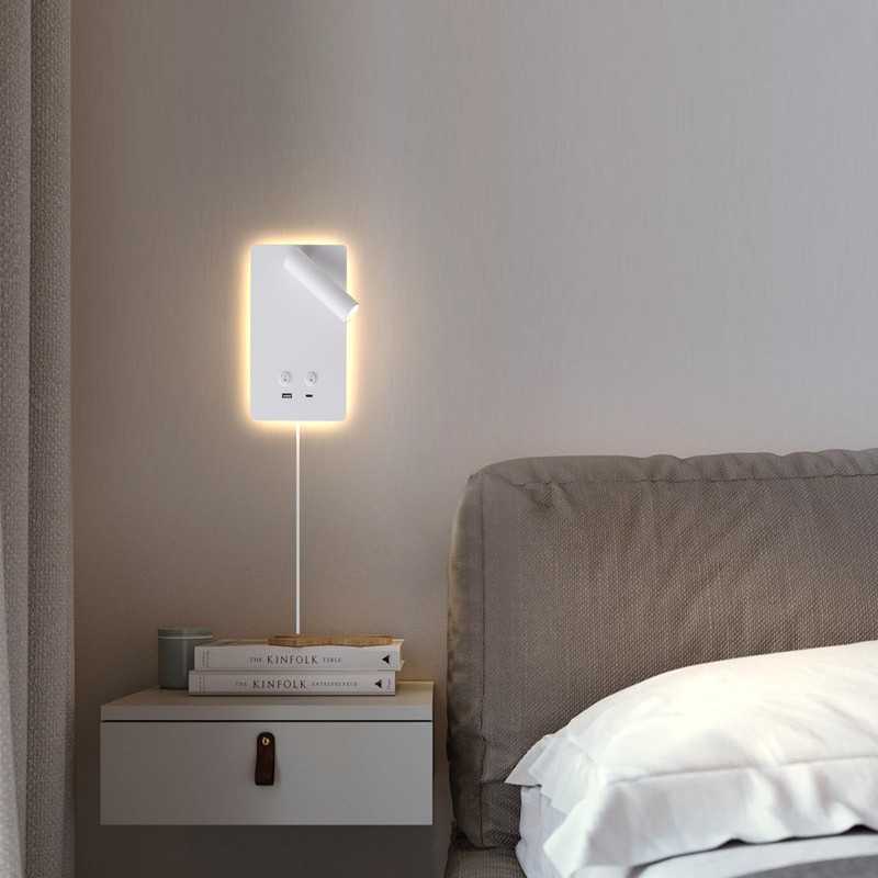 MOLUOLA LIGHTING LED Wall Lamp Wall Mounted Reading Lights with