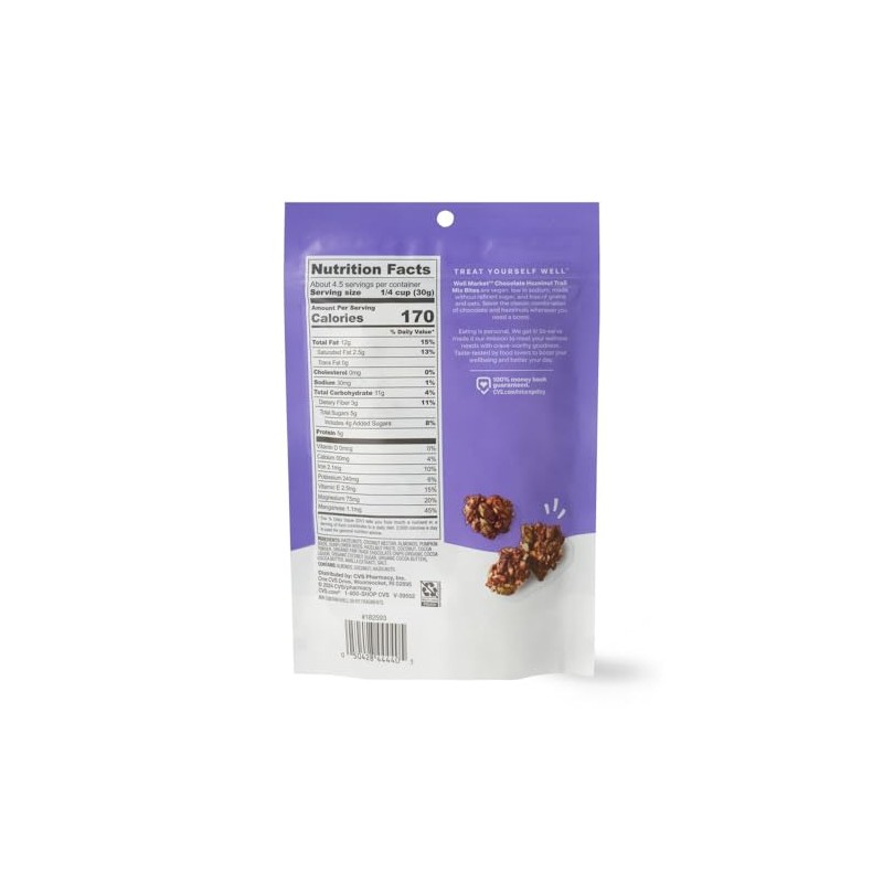 Chocolate Hazelnut Nut Cluster Trail Mix Bites 5oz, Well Market