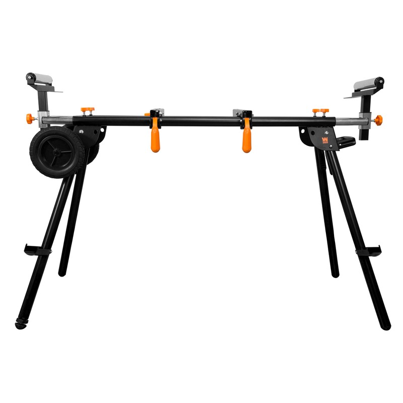 WEN Miter Saw Stand, Collapsible and Rolling with 3 Onboard