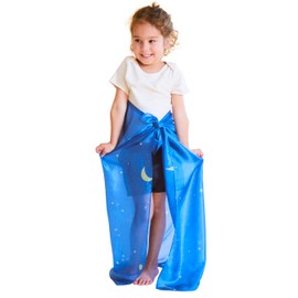 Sarah's Silks Enchanted Playsilk, 100% Silk Scarves for Kids and Toddlers, Sensory Toys | Bright Square Scarves, Montessori Waldorf Toys for Imaginative Pretend Play - Starry Night