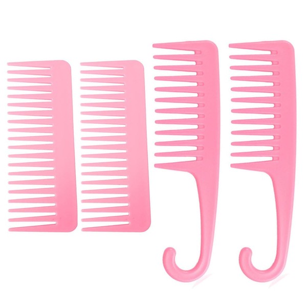 4 Pieces Hair Comb Wide Tooth Comb Large Hair Detangling