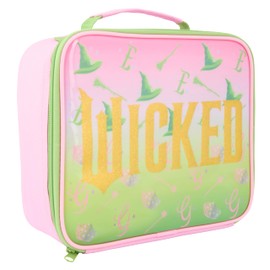 Wicked 2 for Good Movie Insulated Lunch Bag – Durable, Leakproof, and Stylish for Work, School, or Travel – Keep Meals Fresh On-The-Go, Pink & Green