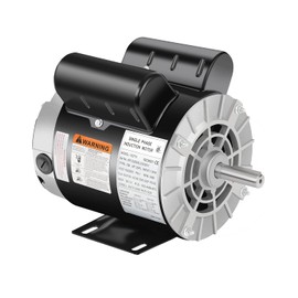 2 HP SPL Air Compressor Motor, Single Phase Electric Motor, 3450 RPM 115/230V, 56 Frame 5/8 Keyed Shaft 60 HZ