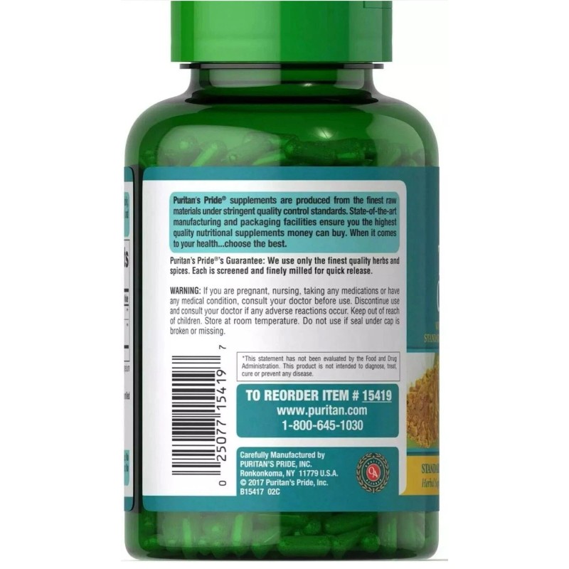 Puritan's Pride Turmeric Curcumin 500 Mg-180 Capsules Exp 6/26