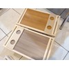 Mesa Plegable de Madera para Cama con Portavasos – Ideal