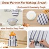 Bartthysn[3Pcs+1] 3Pack Reusable Linen Bread Bags for Homemade with 1Pack