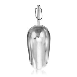 True Ice Scoop, Aluminum Ice Scoop for Cocktails, Bar Tools, Kitchen Tools, Serving Tools, 6 Ounce Metal Scoop, Set of 1
