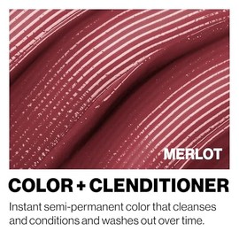 Keracolor Clenditioner MERLOT Hair Dye - Semi Permanent Hair Color Depositing Conditioner, Cruelty-free, 12 Fl. Oz.