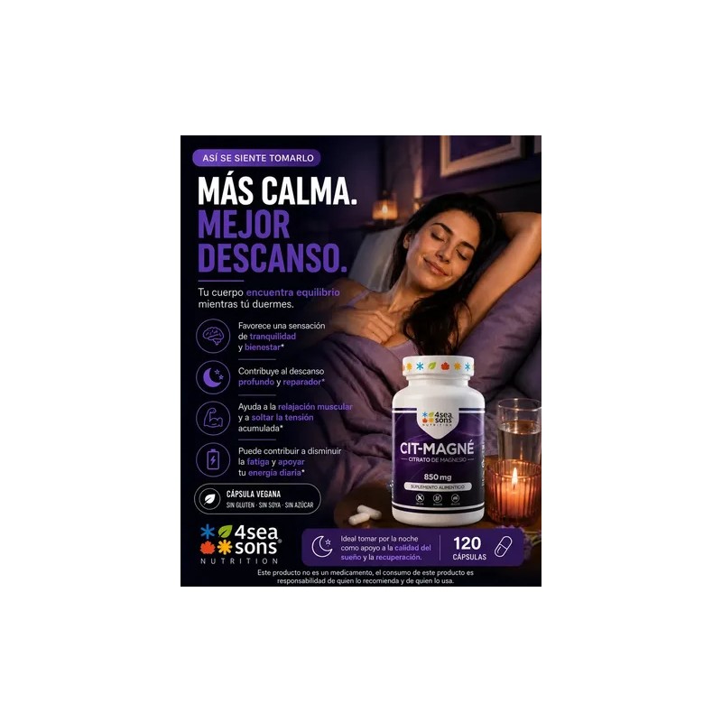 Seasons Nutrition Cit Magné Citrato Magnesio 850 Suplemento Alimenticio Fórmula