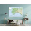Detailed Alaska Physical State Map - 23.3 x 16.5 Inches