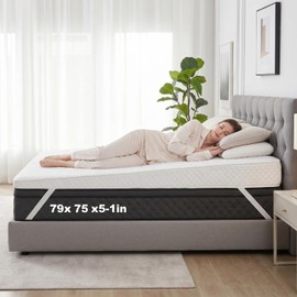 Cinnvoice Mattress Wedge with Cover, 5 Inch King Incline Wedge for Back and Neck Support, Adjustable Elevator Under Mattress Topper Support for Bedroom